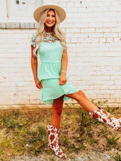 D & J Industries Summer Nights Dress - Mint