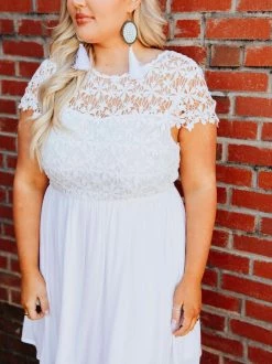 D & J Industries Sale! Summer Nights Dress - White