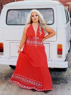 Dongguan Haohoo Clothing CO., Ltd Summer Oasis Dress - Red Dresses