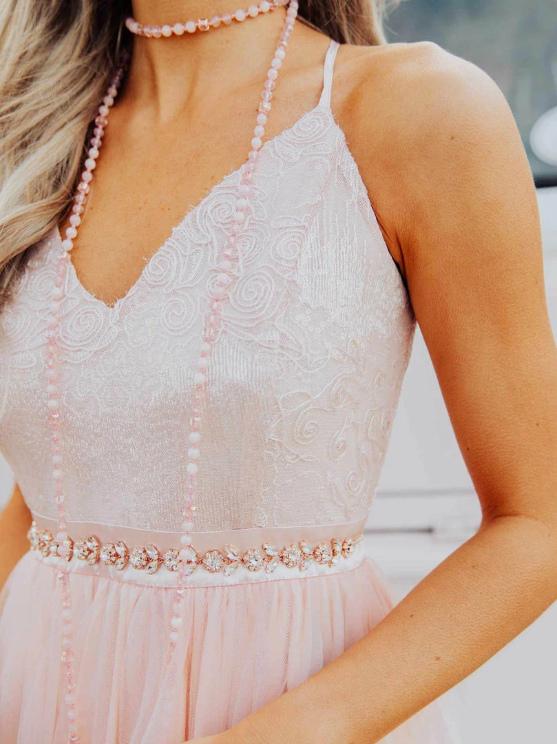 D & J Industries The Way You Sparkle Dress - Pale Peach 6 D & J Industries The Way You Sparkle Dress - Pale Peach