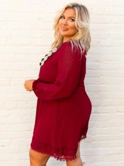 D & J Industries This One's For The Ladies Dress - Cherry Red Sale!