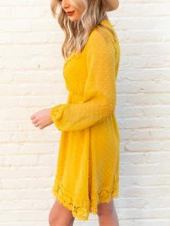 D & J Industries This One's For The Ladies Dress - Mustard Sale!