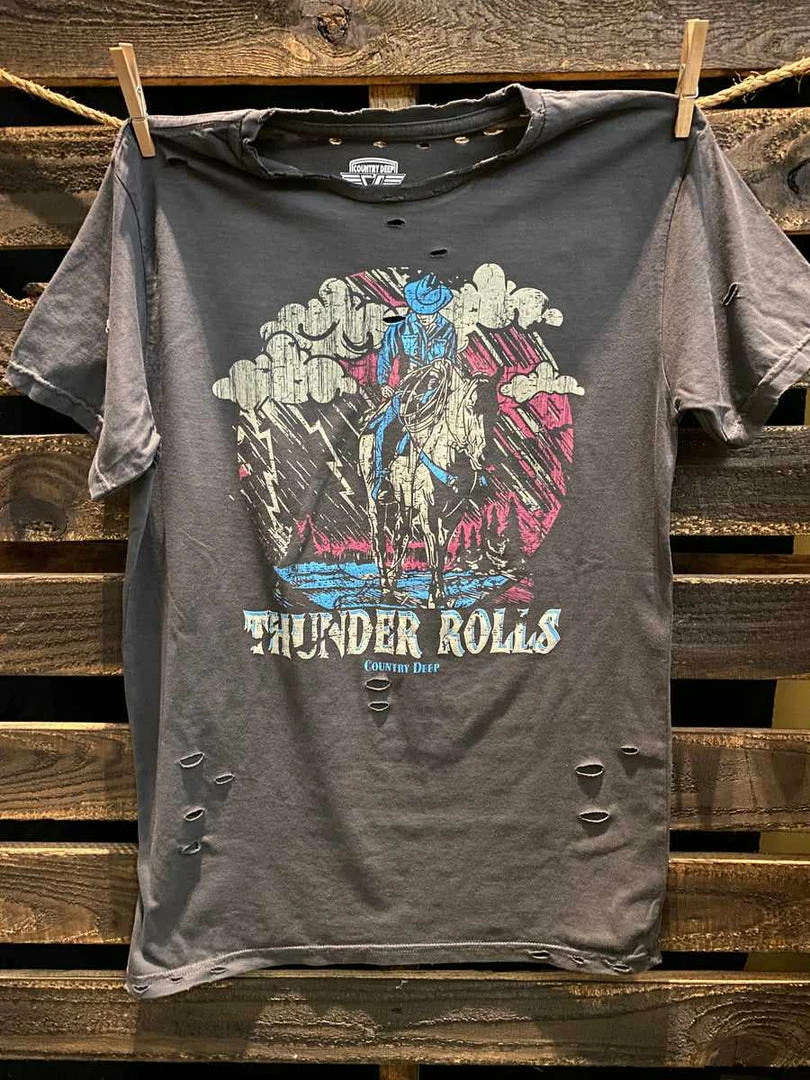Country Deep Thunder Rolls Distressed Tee 5 Country Deep Thunder Rolls Distressed Tee