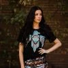 Benita Ceceille Tees Turquoise Snake Skin Thunderbird Tee - Black 2 Benita Ceceille Tees Turquoise Snake Skin Thunderbird Tee - Black