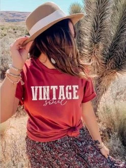 Buckin Barn Vintage Soul Tee - Rust Tees
