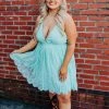 D & J Industries Wide Open Hearts Dress - Mint