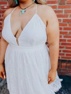 D & J Industries Wide Open Hearts Dress - White