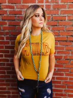 Miss Mud Pie Wild Tee - Mustard Tees 5 Miss Mud Pie Wild Tee - Mustard Tees
