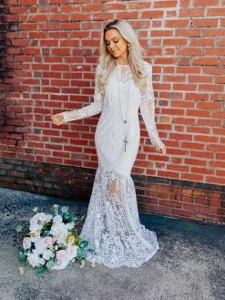 D & J Industries World Stands Still Dress - White/Neutral Sale!