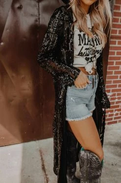 Dongguan Haohoo Clothing CO., Ltd Pre-Orders PREORDER The Royal Sequin Duster - Black