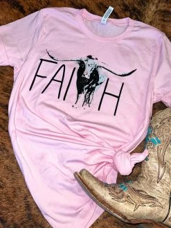 Buckin Barn Clothing Pink Faith T-shirt