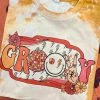 Miss Mud Pie Groovy T-shirt - Mustard Bleach