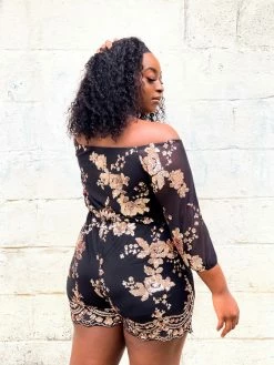 D & J Industries Co., LTD. Buy You A Round — Romper Dress In Black & Pink