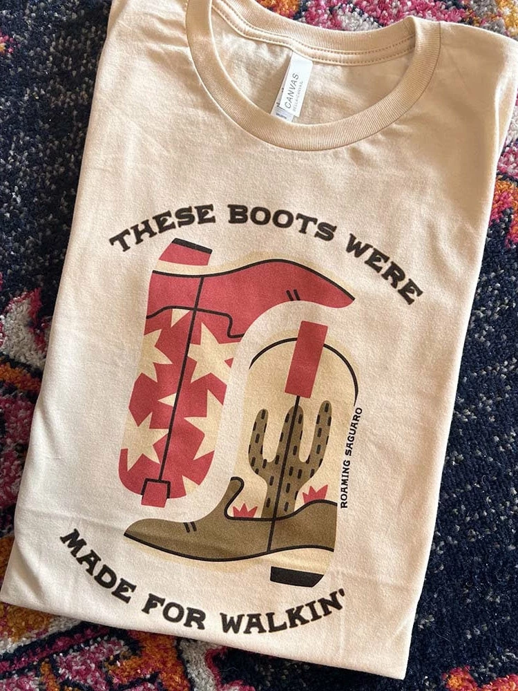 Miss Mud Pie Clothing These Boots Were Made For Walkin T-shirt 3 Miss Mud Pie Clothing These Boots Were Made For Walkin T-shirt