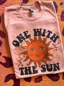 Miss Mud Pie New Arrivals One With The Sun T-shirt - Desert Rose